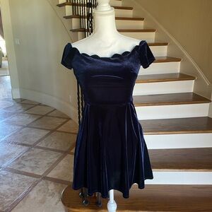 B. Darlin Blue Velvet Dress